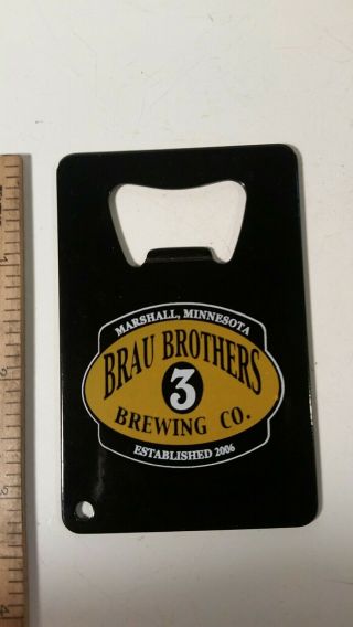Brau Bros.  Porcelain Credit Card Bottle Opener.  Minnesota.  Craft Beer