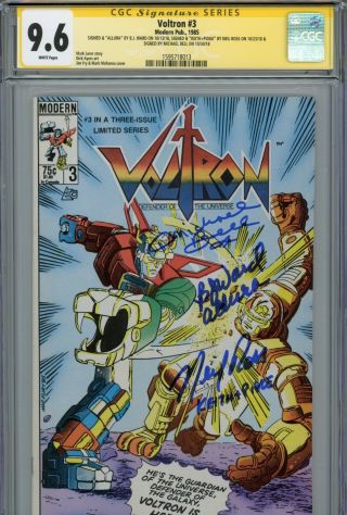 Voltron 3 Cgc 9.  6 Ss Authentic Hand - Signed B.  J.  Ward - Michael Bell - Neil Ross