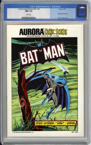 Batman - By Len Wein & Dick Giordano Art - Cgc Nm,  9.  6 Aurora Comic Scenes
