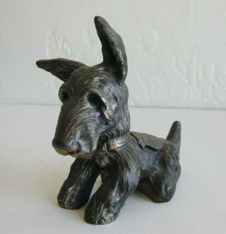 Vtg Cast Metal Carlsbad Caverns Novelty Figural Scottie Dog Souvenir Figurine
