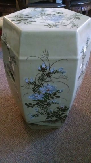 Antigue Chinese Porcelain Garden Seat 1800 Ching