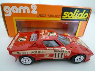 Vintage Solido Gam 2 No.  27 Lancia Stratos Rally Issued 1977