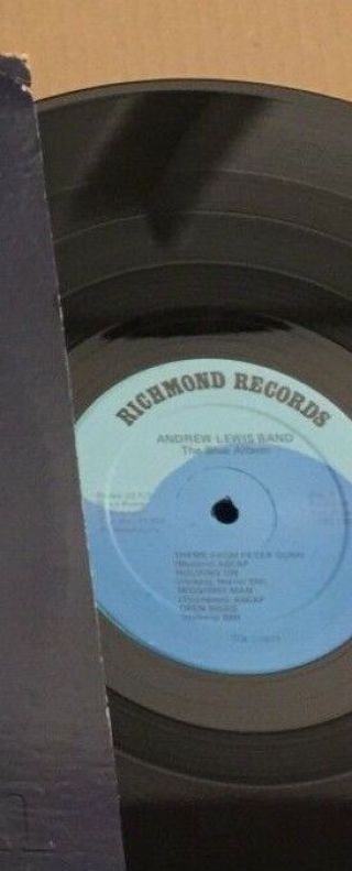 ANDREW LEWIS BAND A.  L.  B.  1977 MODERN SOUL FUNK LP THE BLUE ALBUM W/ LYRICS VG, 3