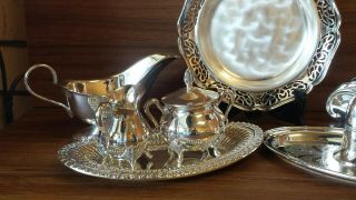 Vintage silver plated home decorations (9 items) 2