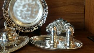 Vintage silver plated home decorations (9 items) 3