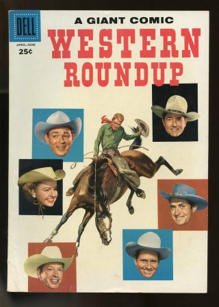 Dell Giant Western Roundup 18 Very Good 4.  0 1957 Dell Comics