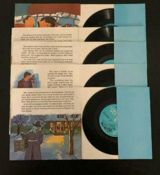 Vintage Gremlins Read Along Vinyl Records LP - Complete set of 5 Size 7 