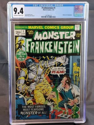 Frankenstein,  Monster Of 1 Cgc 9.  4 Nm Ow To White Pages.  Mike Ploog Art.