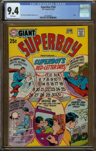 Superboy 165 Cgc 9.  4 White Pages Giant