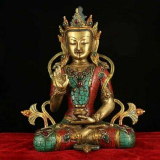 Tibetan Classical Bronze Copper Buddhist Rulai Sakyamuni Buddha Statue