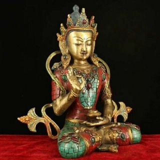 Tibetan Classical Bronze Copper Buddhist Rulai Sakyamuni Buddha Statue 2