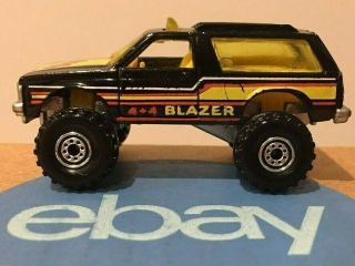 Hot Wheels - Black And Yellow Chevrolet Blazer 4x4 - 1983 - Vintage