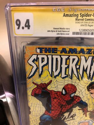 Marvel Comics The Spider - Man V2 1 CGC 9.  4 SS Signed Stan Lee Auto 4
