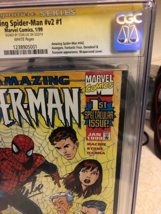 Marvel Comics The Spider - Man V2 1 CGC 9.  4 SS Signed Stan Lee Auto 6
