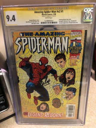Marvel Comics The Spider - Man V2 1 CGC 9.  4 SS Signed Stan Lee Auto 7