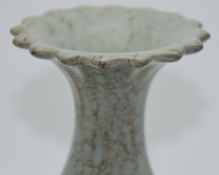 Marvelous Chinese Porcelain Celadon Glaze Vase Unique Juban Bottle X125 3