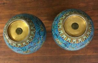 Pair Chinese Cloisonne Bronze Dragon Vases Qianlong or Qing 18/19 th c 6