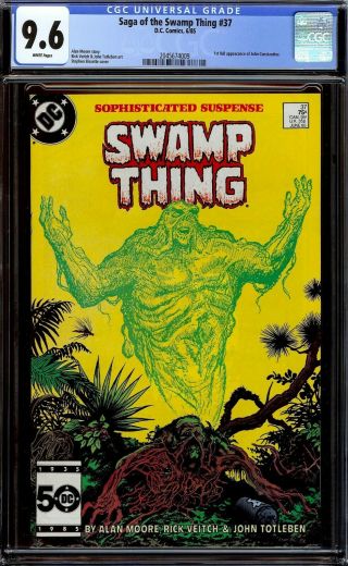 Saga Of The Swamp Thing 37.  Cgc 9.  6 Nm, .  First John Constantine.  Alan Moore