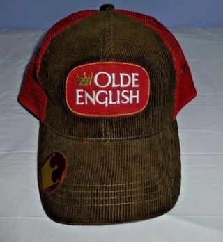Olde English Brown Red Snap Back Baseball Cap With Bottle Opener