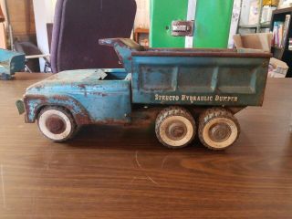 Vintage Metallic Blue Structo Hydraulic Dumper Dump Truck