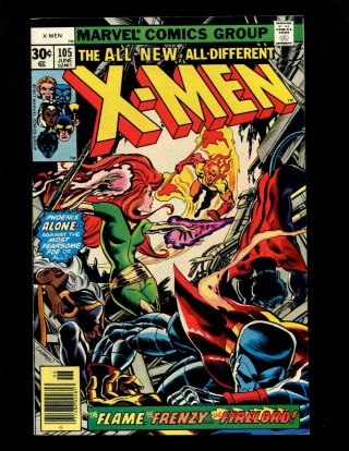 X - Men 105 Vf Cockrum Firelord Eric The Red Lilandra (face & 1st Name Revealed)