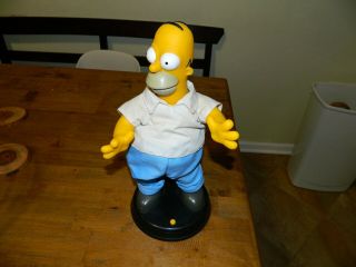 Homer Simpson Large Dancing And Talking Figure.  2002 Gemmy