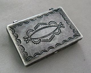 Antique Sterling Silver Pill Or Trinket Box;i016