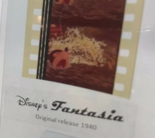 Disney Animation Authentic Film 5 - Cell Strip Fantasia Sorcerer Mickey In Flood
