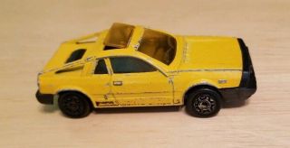 Vintage Majorette Lancia Montecarlo Made In France Ech 1/50 Diecast Yellow Car