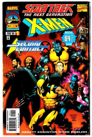 Star Trek The Next Generation / X - Men 1 Nm Wolverine Captain Picard Marvel 1998