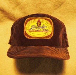 Vintage Snapback Brown Velvet Truckers Hat Stroh 
