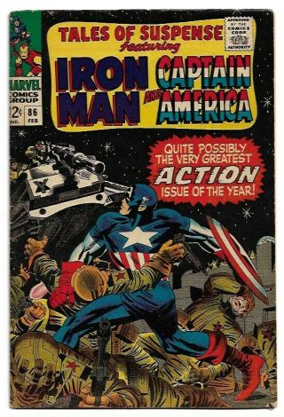 Marvel Tales Of Suspense 86 90 92 (1965) Stan Lee Jack Kirby Captain America