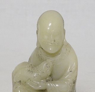 Carved Chinese Shou - Shan Stone Louhan Figures M2893 5