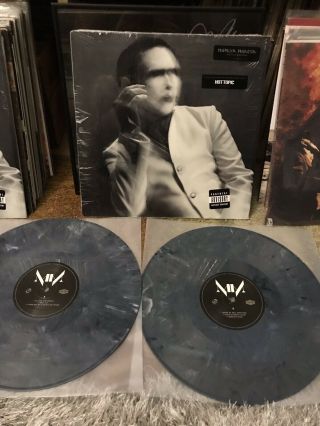 Marilyn Manson The Pale Emperor Hot Topic Exclusive Grey Vinyl Lp Rare Oop