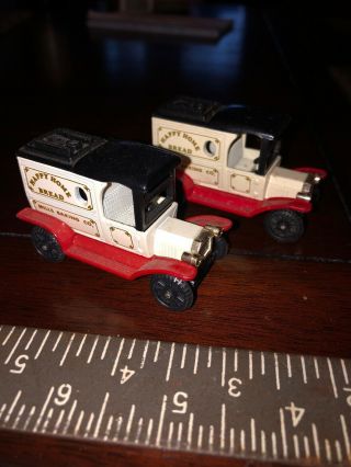 Set Of 2 1977 Tomica Tomy F - 11 Type T Ford 1915 Happy Home Bread Delivery Truck