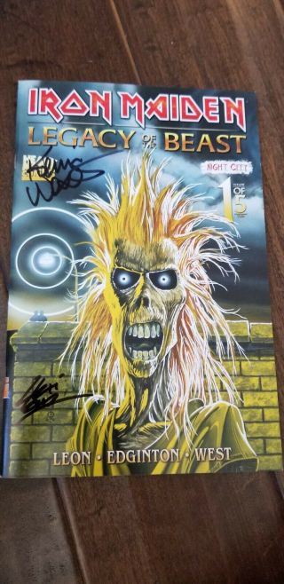 2019 Sdcc Exclusive Heavy Metal Iron Maiden Comic Book Signed By West Leon /666