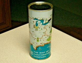 " Minty " 16oz The Map Of Continental Can Company Bank Top Beer Can Flat Top Era.