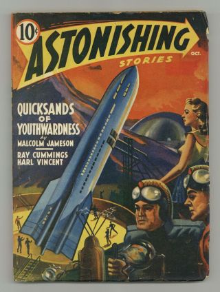 Astonishing Stories (fictioneers) Pulp Vol.  2 1 1940 Vg 4.  0