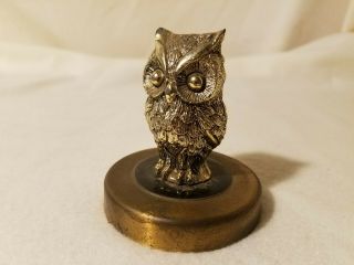 Owl Statuette Brass Bronze Copper Maybe.  Small And Pretty Heavy