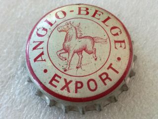 Belgium Old Very Rare Cork Lined Bottle Cap Brouwerij Anglo - Belge Beer