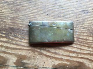 Edwardian W&h Hallmarked Solid Silver Curved Calling Card Case 37 Grams