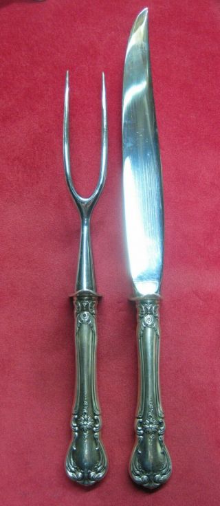 2 - Piece Carving Set - Towle Old Master Sterling Silver Flatware