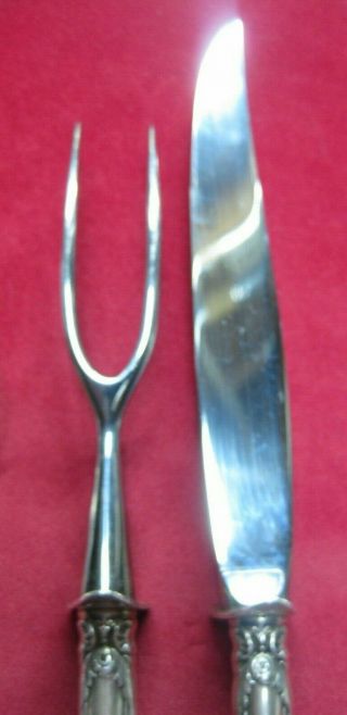 2 - PIECE CARVING SET - TOWLE OLD MASTER STERLING SILVER FLATWARE 2