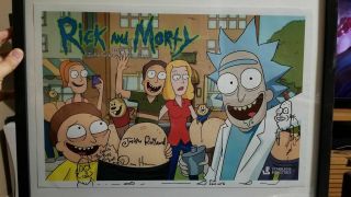 Rick And Morty Poster Hand Signed By Justin Roiland And Dan Harmon