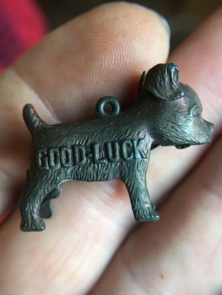 Adorable Vintage Metal Ideal Dog Food Good Luck Charm Premium Bulldog Pit Bull