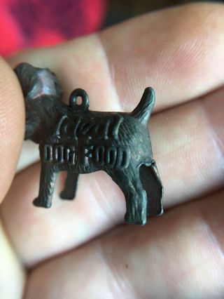 Adorable Vintage Metal Ideal Dog Food Good Luck Charm Premium Bulldog Pit Bull 3