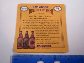 Coaster: LATROBE Brewing Biggest American Beer Bottle Collector PENNSYLVANIA 2