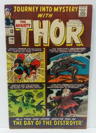 JOURNEY INTO MYSTERY 119 1ST APPEARANCE WARRIORS THREE THOR SILVER AGE MARVEL 2