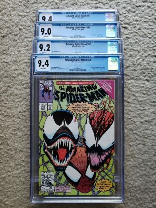 The Spider - Man Cgc Slabs 360,  361,  362,  363 9.  0 And Up