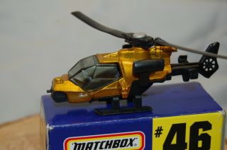 1985 Matchbox Emergency Chopper No 46 RARE GOLD COLOR 3